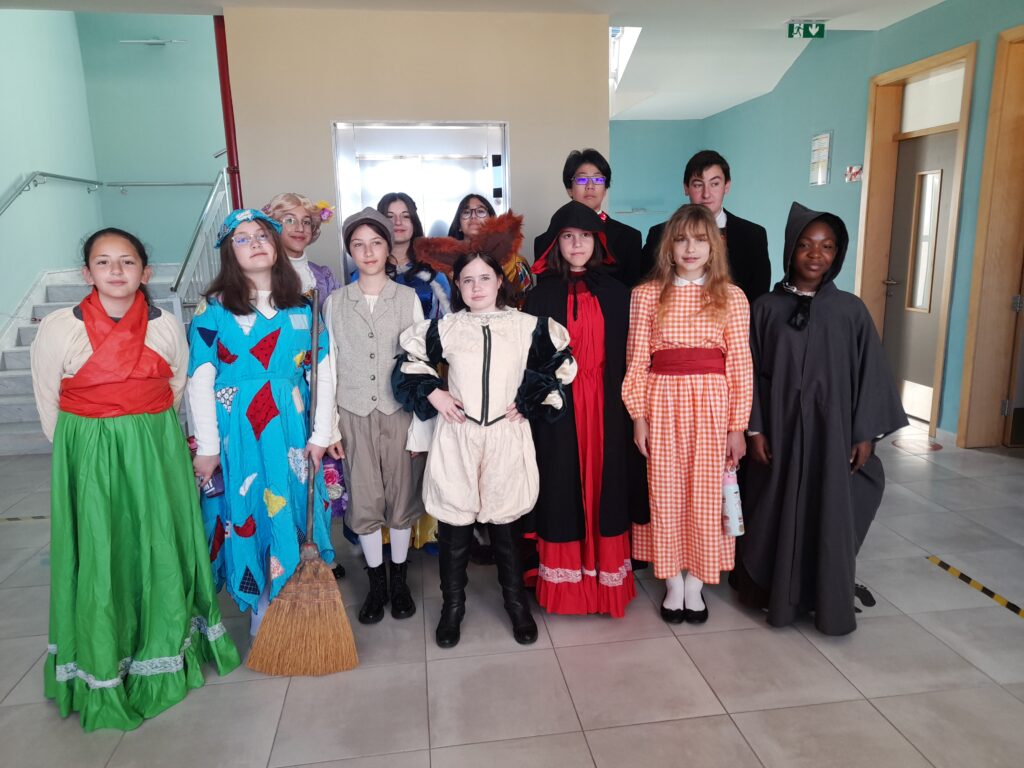 Picture of students in costumes