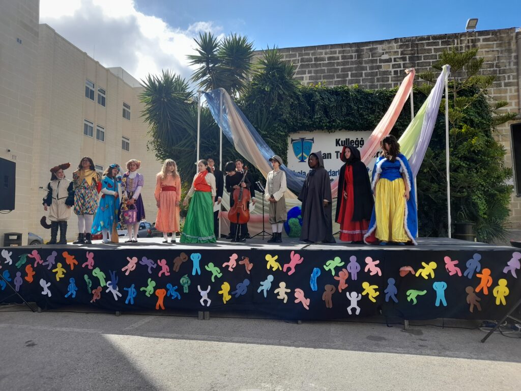 Picture of students on stage
