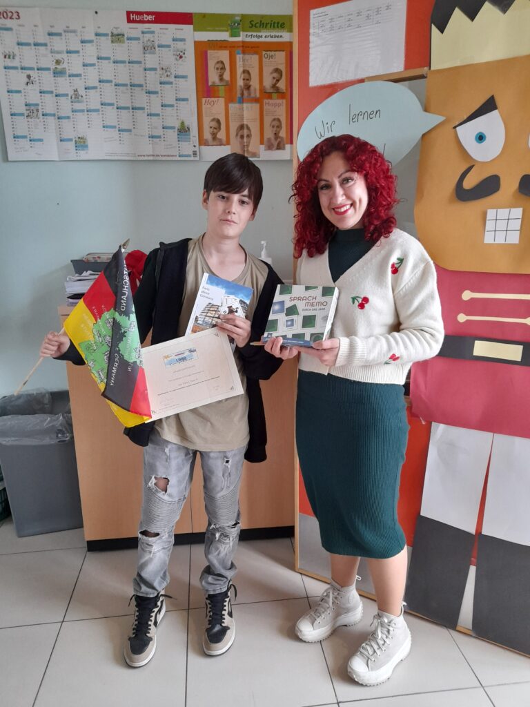 Picture of student and teacher