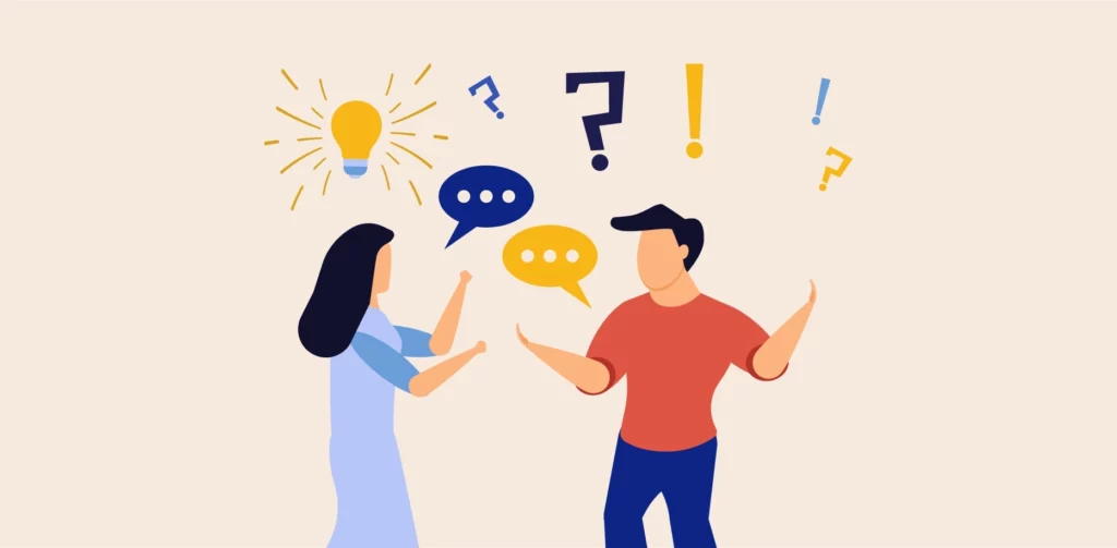 people talking