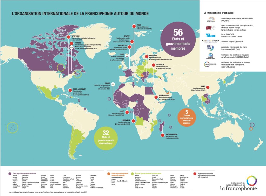 Francophonie map